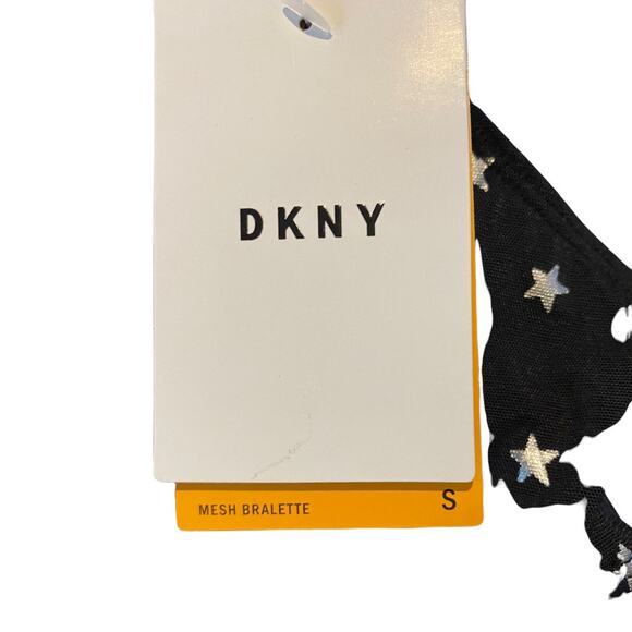 DKNY  Black star all over mesh bra wireless size small - Picture 6 of 7